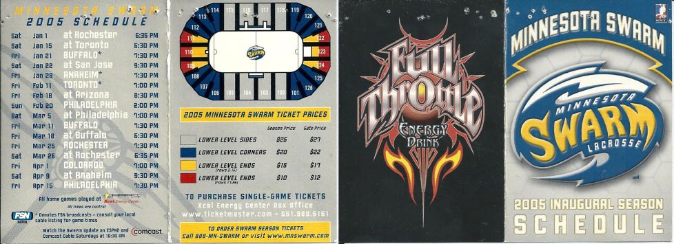 2005 Minnesota Swarm Schedule