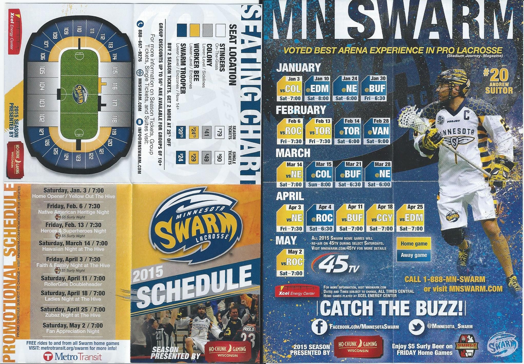 2015 Swarm Pocket Schedule